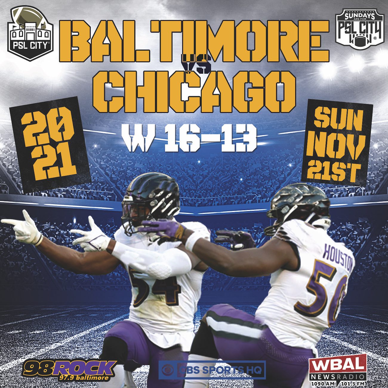 Baltimore vs. Chicago